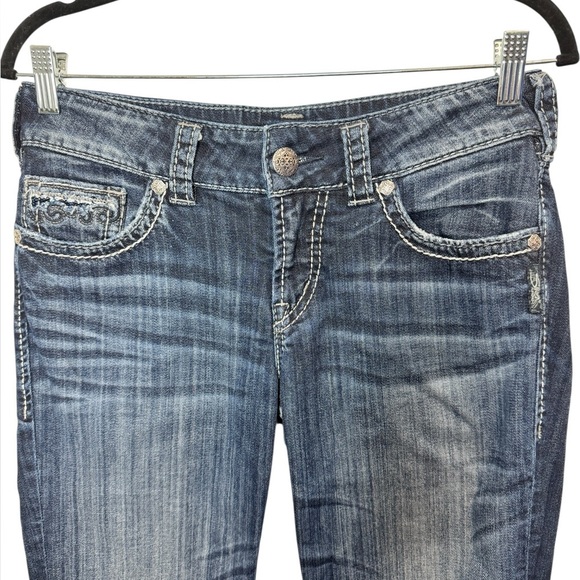 Silver Jeans Suki Flap Capri Blue - Picture 3 of 14